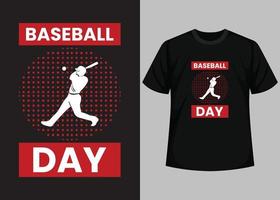 dia de beisebol para design de camiseta de beisebol. modelo de vetor imprimível de design de camiseta de beisebol. tipografia, vintage, design retrô de camiseta de beisebol.