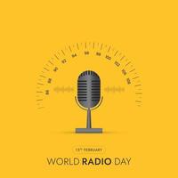 postagem de mídia social do dia mundial do rádio vetor