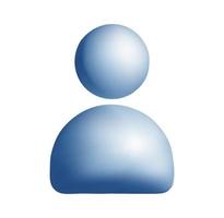 Pessoa 3D ou ilustração de plasticina de logotipo de ícone de vetor de homem. elemento de pictograma de mídia social para design, site de negócios na web