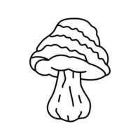 ilustração em vetor ícone de linha de cogumelo narcótico psicodélico