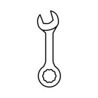 ilustração em vetor ícone de linha de ferramentas de chave combinada