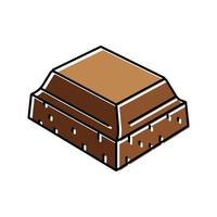 pedaço de ilustração vetorial de ícone de cor de chocolate vetor