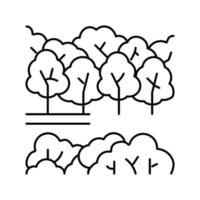 ilustração vetorial de ícone de linha de parque florestal vetor
