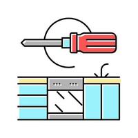 ilustração vetorial de ícone de cor de reparo de cozinha vetor