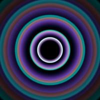 círculos concêntricos brilhantes místicos com aberrações coloridas vetor