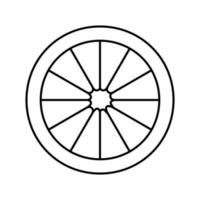 ilustração em vetor ícone de linha de limão fatia
