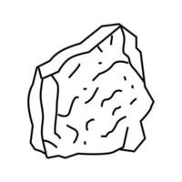 ilustração vetorial de ícone de linha de rocha de pedra de granito vetor
