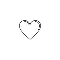 em forma de coração. símbolo de ícone de amor para pictograma, ilustração de arte, aplicativos, site, dia dos namorados, logotipo ou elemento de design gráfico. ilustração vetorial vetor