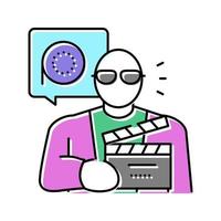 ilustração em vetor de ícone de cor de filme de vídeo produtor