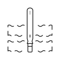 sinal de ilustração vetorial de ícone de linha de flutuação de mergulhador vetor