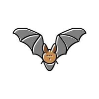 animal morcego na ilustração vetorial de ícone de cor do zoológico vetor