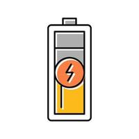 carregue a ilustração do vetor do ícone da cor da energia da bateria