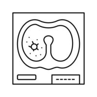 ilustração em vetor ícone de linha de mucormicose pulmonar