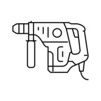 ilustração em vetor de ícone de linha de máquina de perfuração