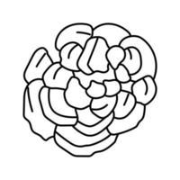 ilustração vetorial de ícone de linha de cogumelo de cauda de peru vetor