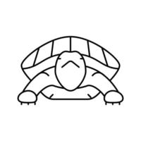 ilustração em vetor ícone de linha tropical tartaruga