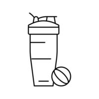 shaker smoothie suco de fruta linha de comida ícone ilustração vetorial vetor