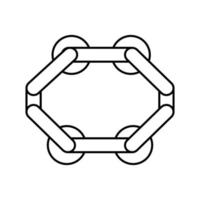 ilustração em vetor ícone de linha de feixe de equilíbrio