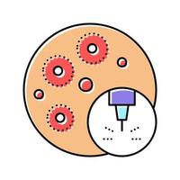 ilustração vetorial de ícone de cor a laser de tratamento de acne vetor