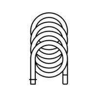 tubo de mangueira de ilustração vetorial de ícone de linha de compressor de ar vetor