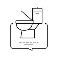 ilustração em vetor ícone de linha de serviço de homecare de uso de banheiro