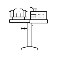 ilustração em vetor ícone de linha de máquina de encordoamento de raquete