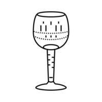 beba a ilustração vetorial do ícone da linha do copo de vinho vetor