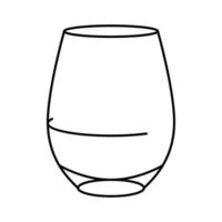 ilustração vetorial de ícone de linha de taça de vinho cálice vetor