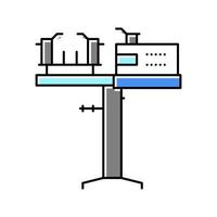 ilustração vetorial de ícone de cor de máquina de encordoamento de raquete vetor