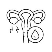 sinal de ilustração vetorial de ícone de linha de embrião de gravidez vetor