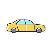 ilustração vetorial de ícone de cor de transporte de táxi vetor