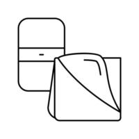 borrachas para ilustração vetorial de ícone de linha de camurça e nobuck vetor