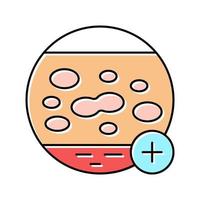 ilustração vetorial de ícone de cor de clínica de doença de pele autoimune vetor