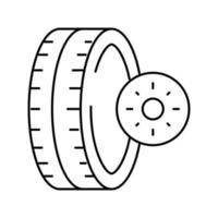 ilustração vetorial de ícone de linha de pneus de temporada de verão vetor