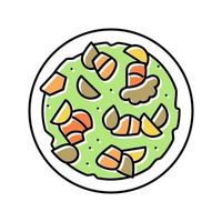 ilustração vetorial de ícone de cor de salmão de salada vetor