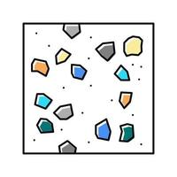 ilustração vetorial de ícone de cor de pisos de mosaico de terrazzo vetor