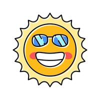 ilustração em vetor ícone de cor de sol de verão