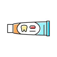 ilustração vetorial de ícone de cor de pasta de dente vetor