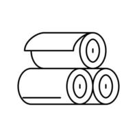 rolos de ilustração vetorial de ícone de linha têxtil vetor