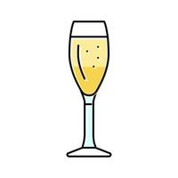 ilustração em vetor ícone de cor de bebida de champanhe