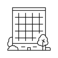 ilustração em vetor ícone de linha de jardinagem do centro de negócios