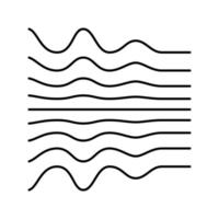 ilustração vetorial de ícone de cor de ondas de ruído vetor