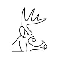 ilustração em vetor de ícone de linha de zoológico de animais profundos