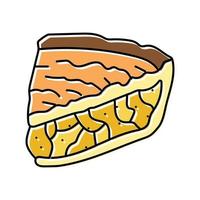 ilustração em vetor ícone de cor de fruta maçã torta