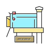 caixa de correio para ilustração vetorial de ícone de cor de correio vetor