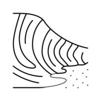 ilustração em vetor ícone de linha de onda de formação rochosa