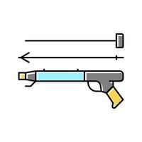 sinal de ilustração vetorial de ícone de cor de arma de arpão vetor