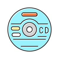 ilustração em vetor ícone de cor de disco compacto cd