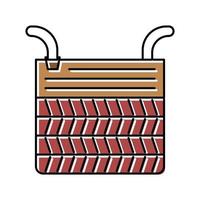ilustração vetorial de ícone de cor de cesta de chão vetor