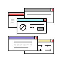 ilustração vetorial de ícone de cor de personalização de computador vetor